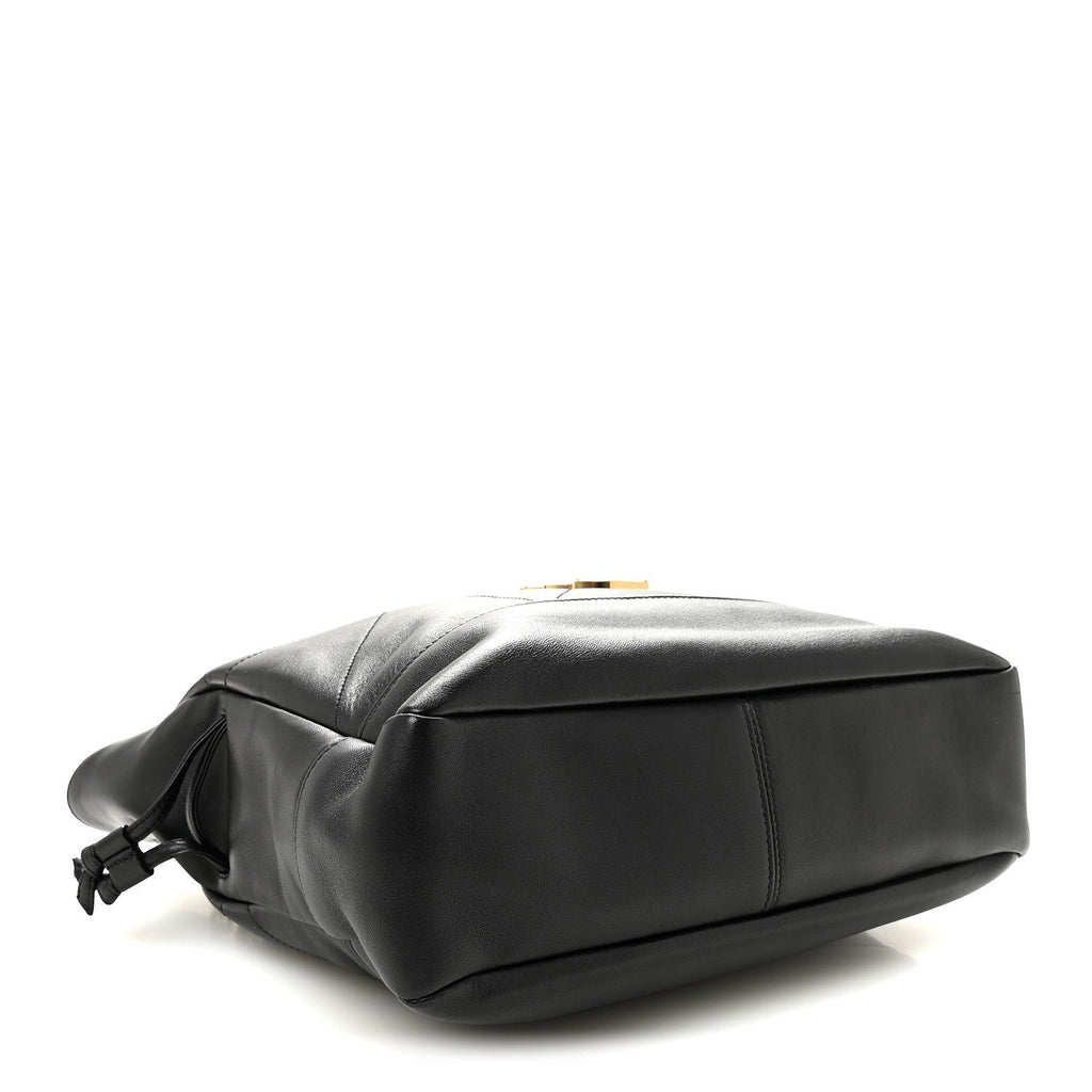 Lambskin Small Jamie Shopping Tote Black
