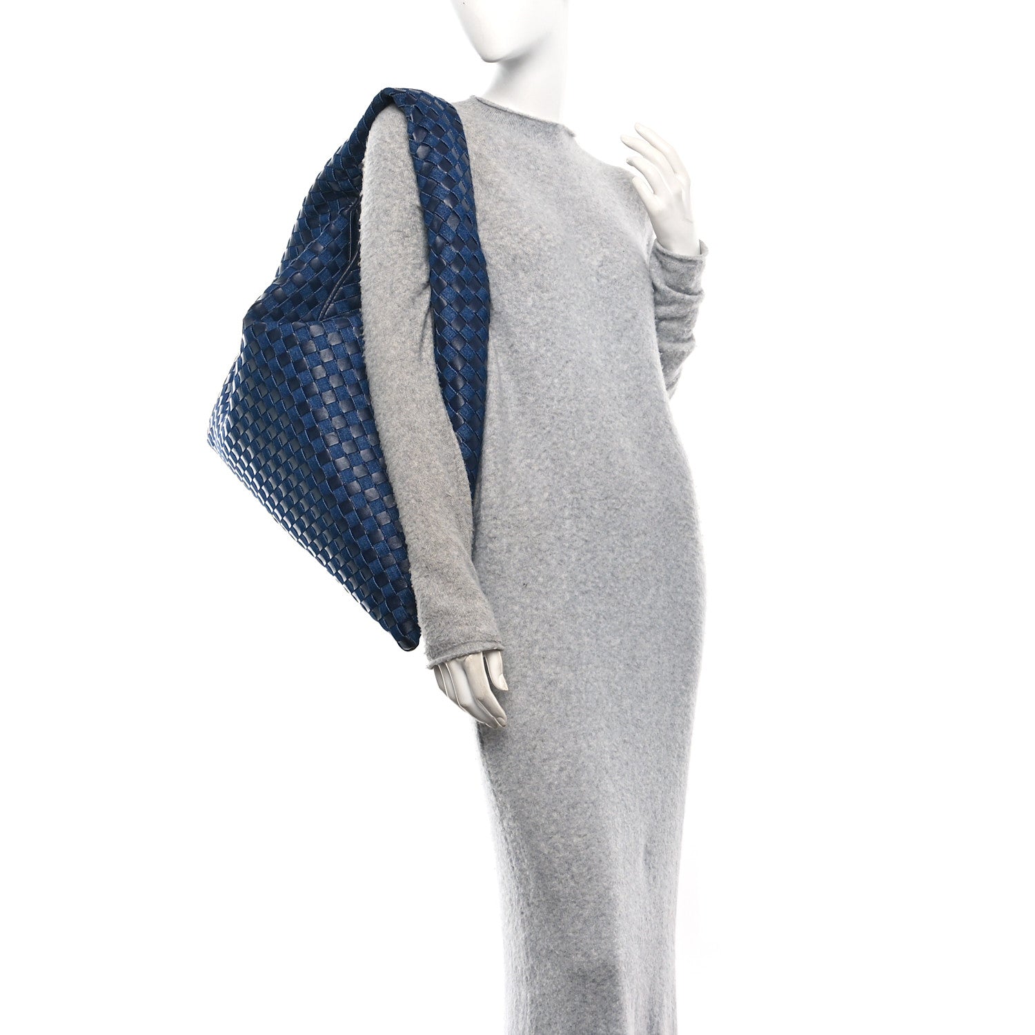 Denim Nappa Intrecciato Large Hop Abyss Indigo