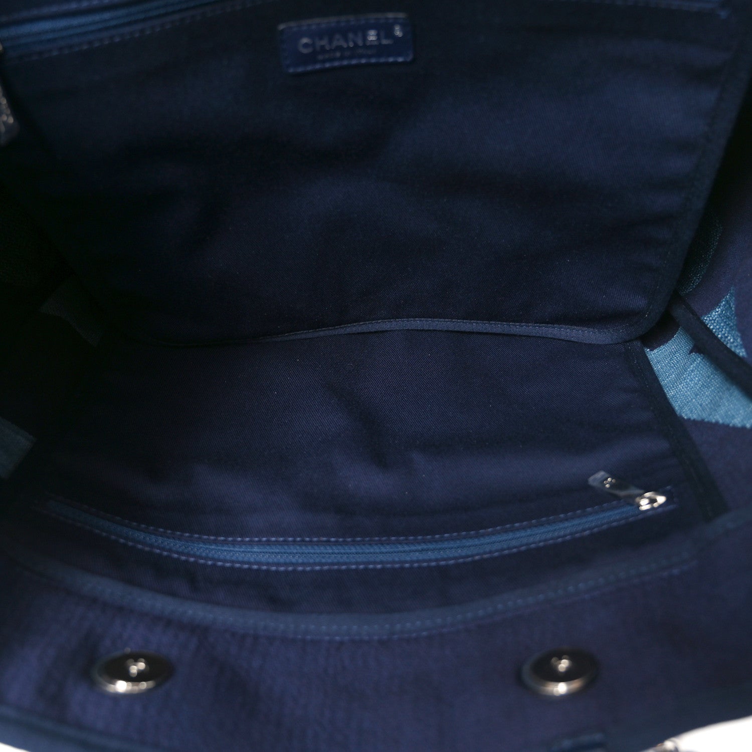 Canvas Large Shopping Tote Dark Blue