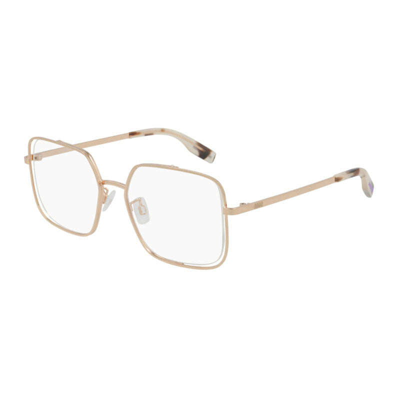 Alexander McQueen Eyeglasses Square Full Rim, Black Frame and Clear Demo Lens Lens MQ0318O002