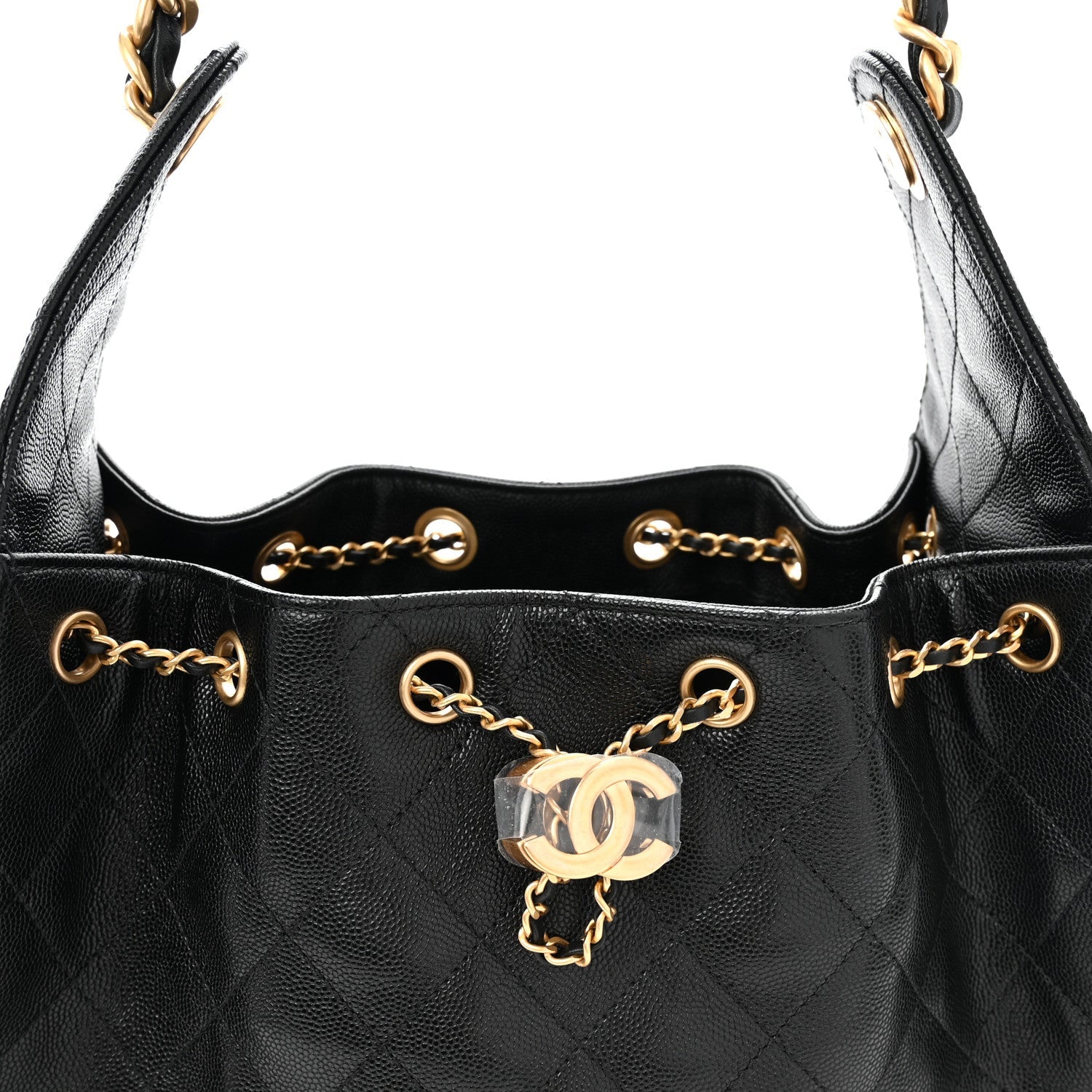 Caviar Quilted Small Chanel 25 Handbag Black