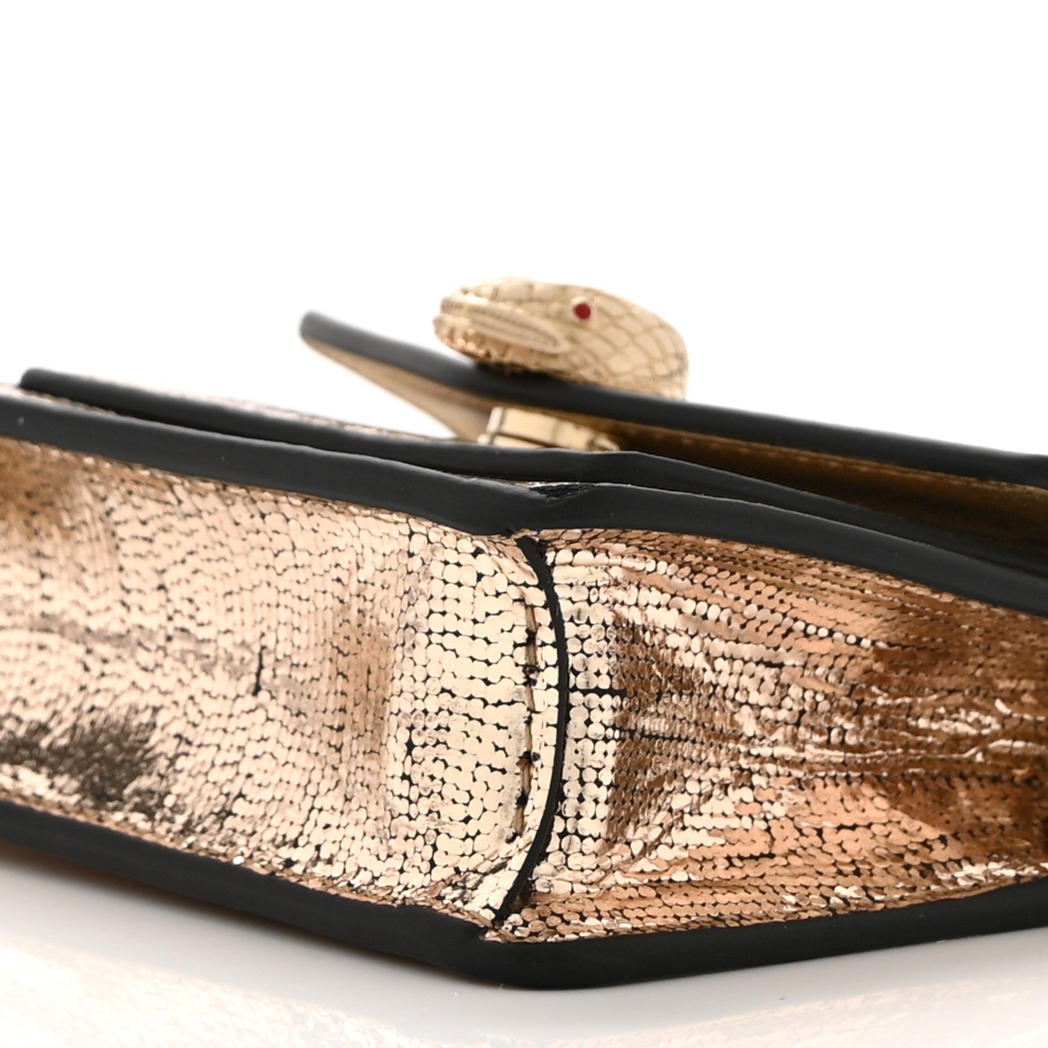 Metallic Calfskin Serpenti Forever Micro Bag  Gold