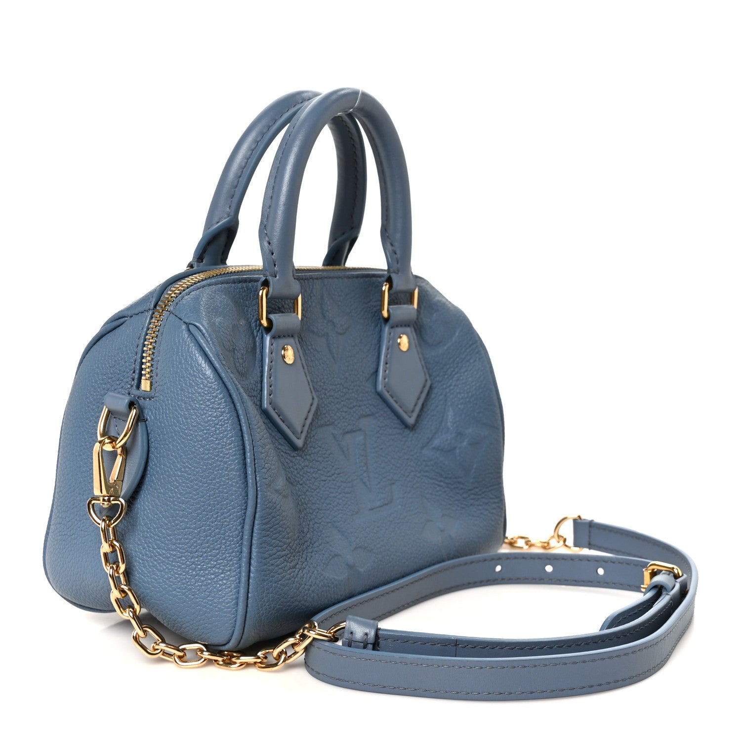 Empreinte Monogram Giant Speedy Bandouliere 20 Blue Jean