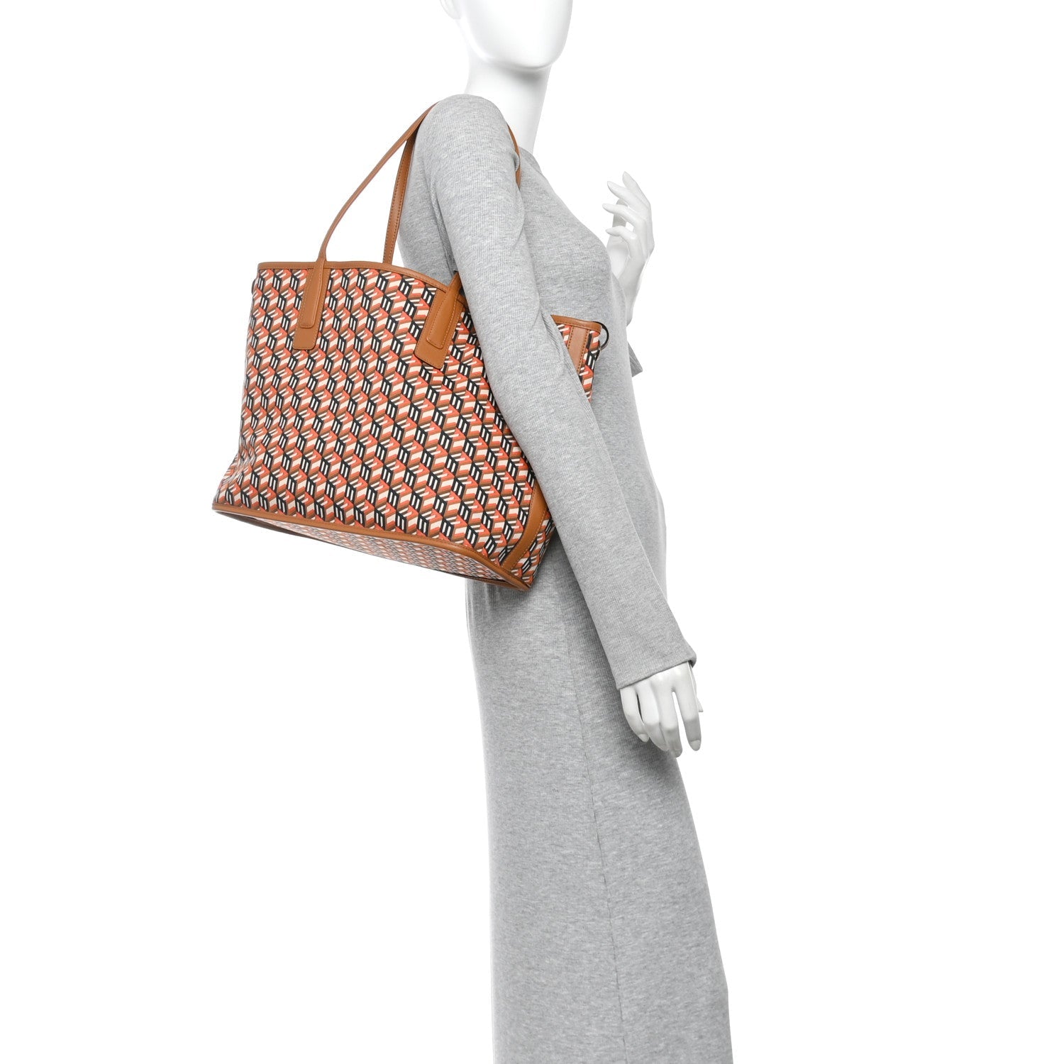 Visetos Medium Liz Reversible Shopper Tote Cognac