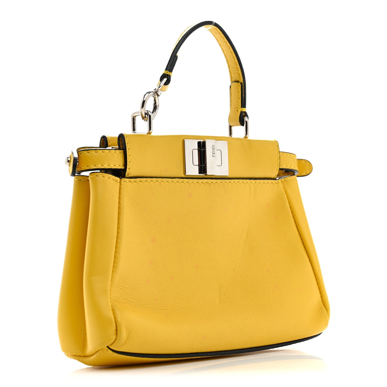 Shiny Nappa Micro Peekaboo Iconic Satchel Sunflower