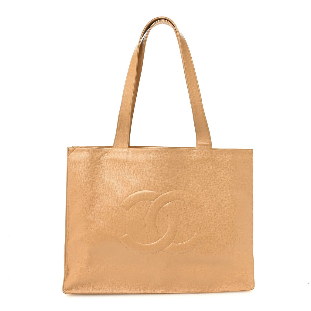 Caviar Timeless CC Tote Beige