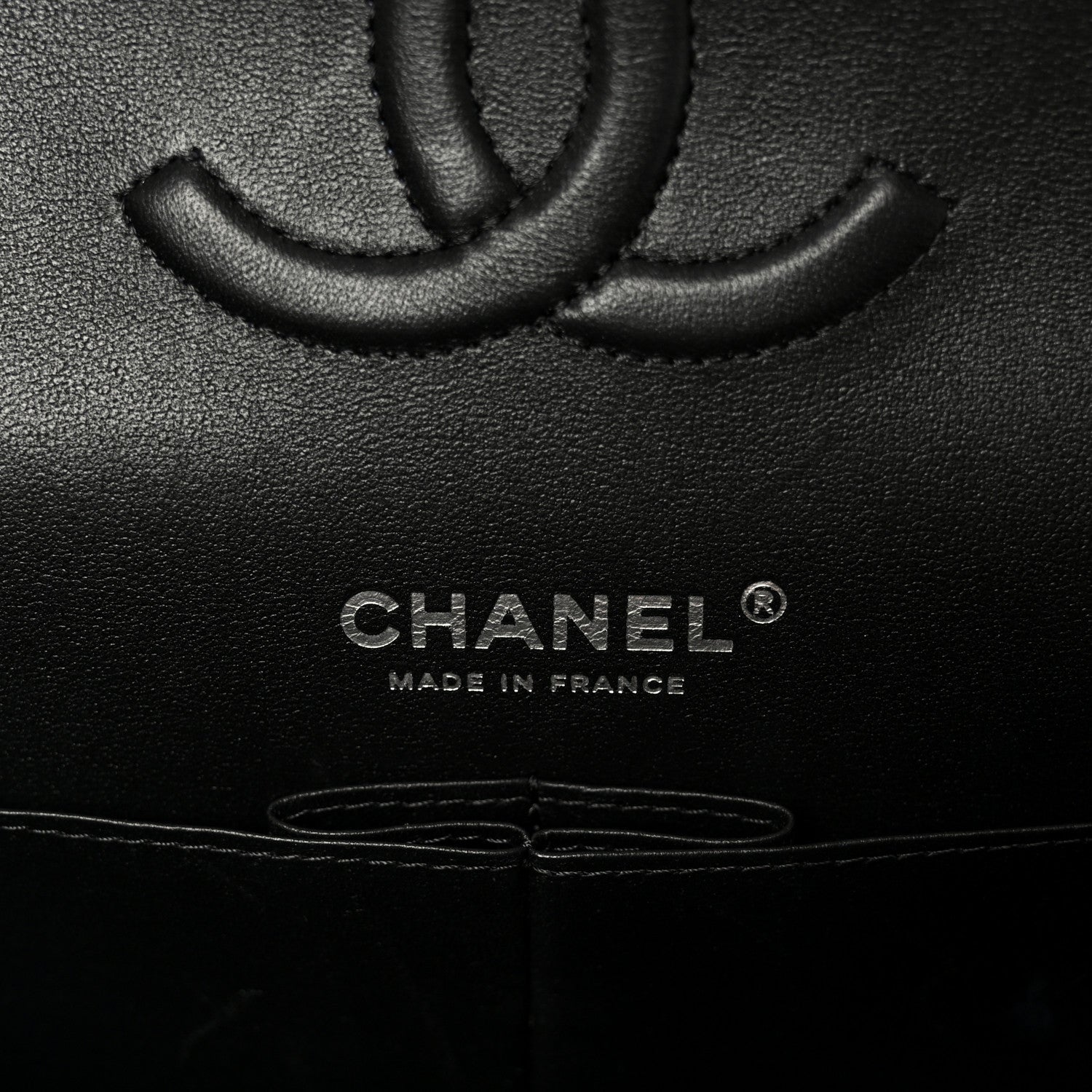 Lambskin Quilted Medium Double Flap So Black