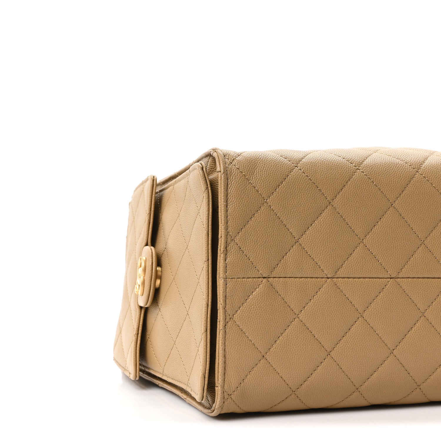 Caviar Quilted Medium Chanel 25 Handbag Dark Beige
