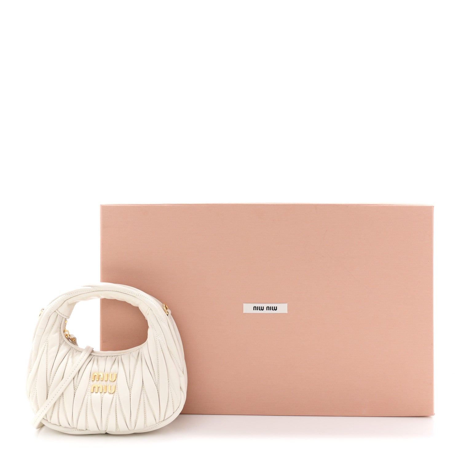 Nappa Matelasse Mini Wander Hobo White