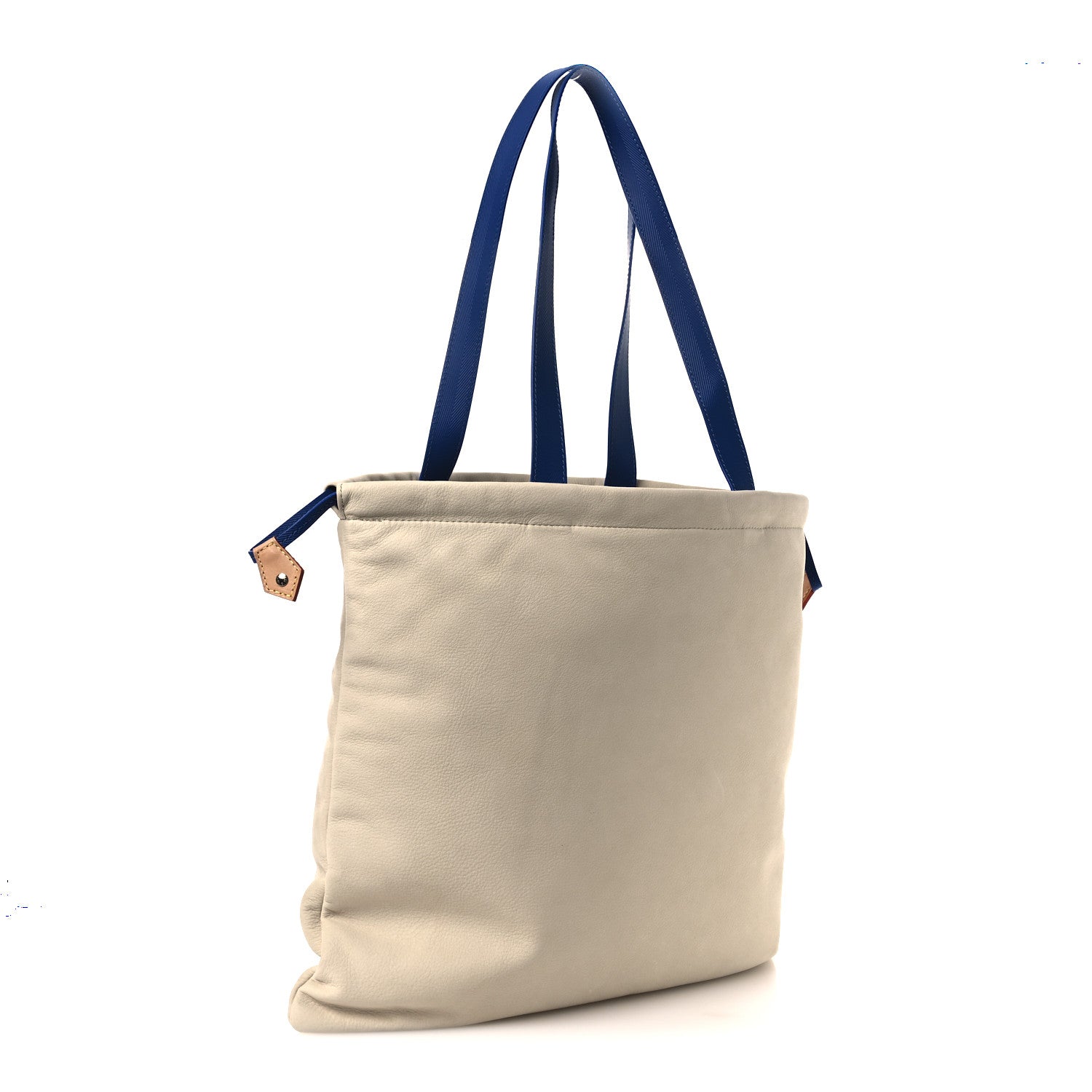 Nubuck Dust Bag Tote Ecru White