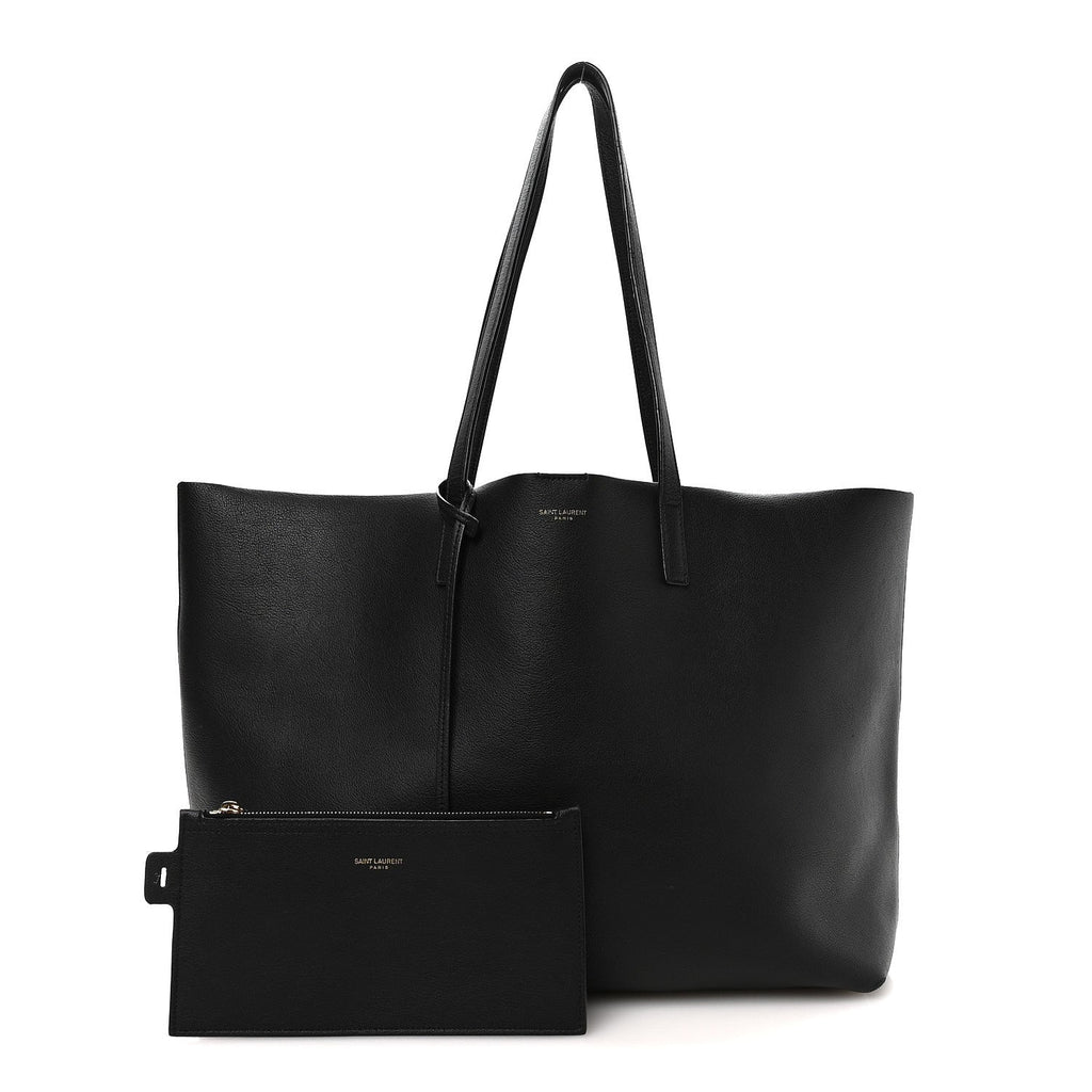 Calfskin Large Shopping Tote Black