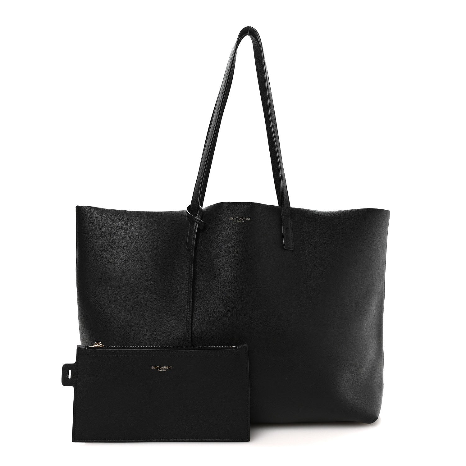 Calfskin Large Shopping Tote Black