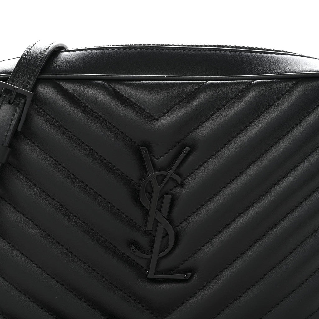 Calfskin Matelasse Monogram Monochrome Lou Camera Bag Black