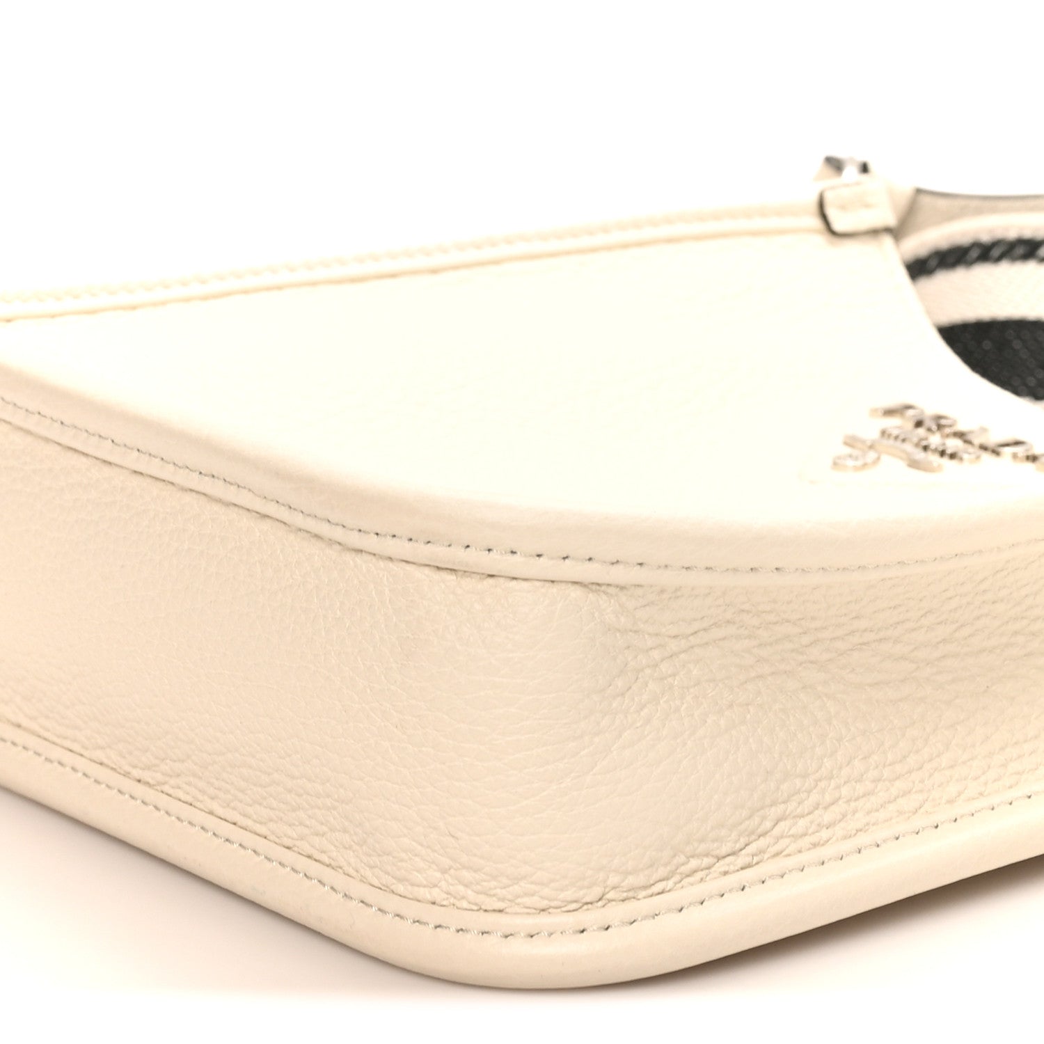 Vitello Daino Soft Mini Hobo Messenger Bag White