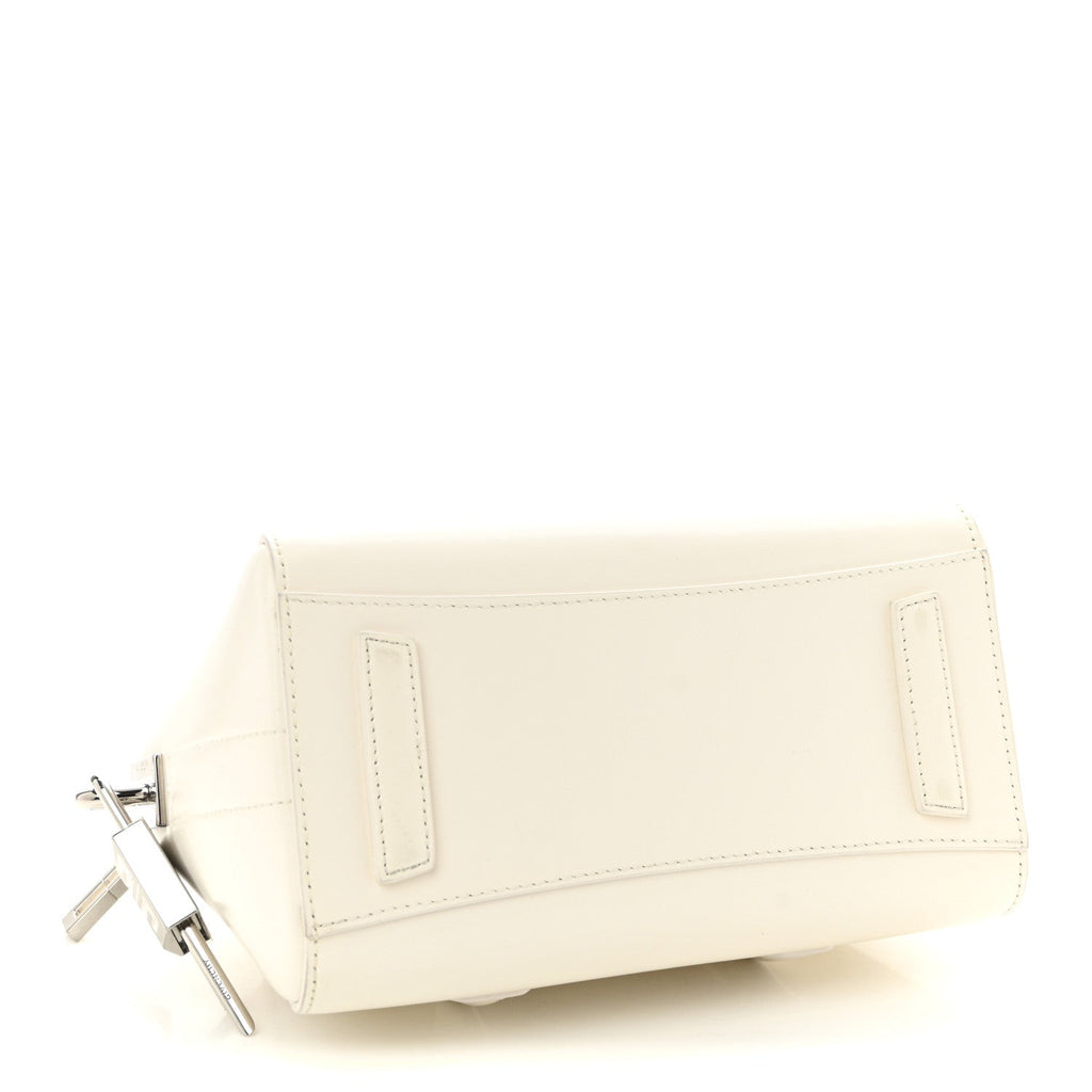Box Calfskin Mini Lock Antigona Shoulder Bag Ivory