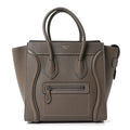 Drummed Calfskin Micro Luggage Souris