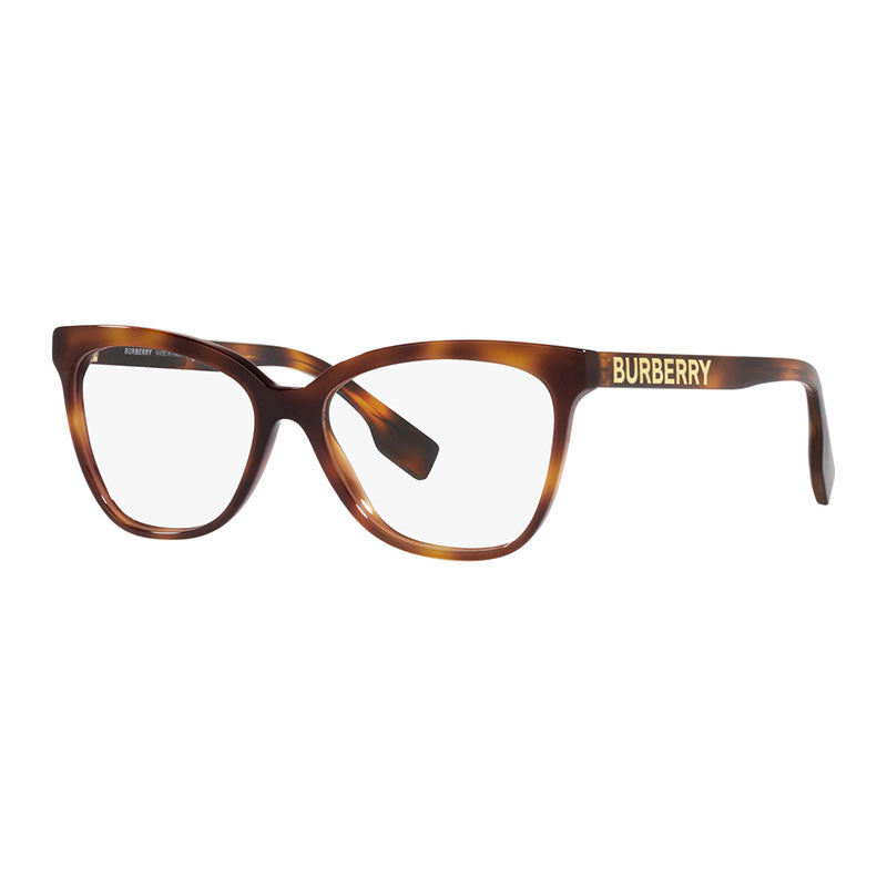 Burberry Eyeglasses Cat Eye Full Rim, Black Frame and Clear Demo Lenses Lens BE2364F3001
