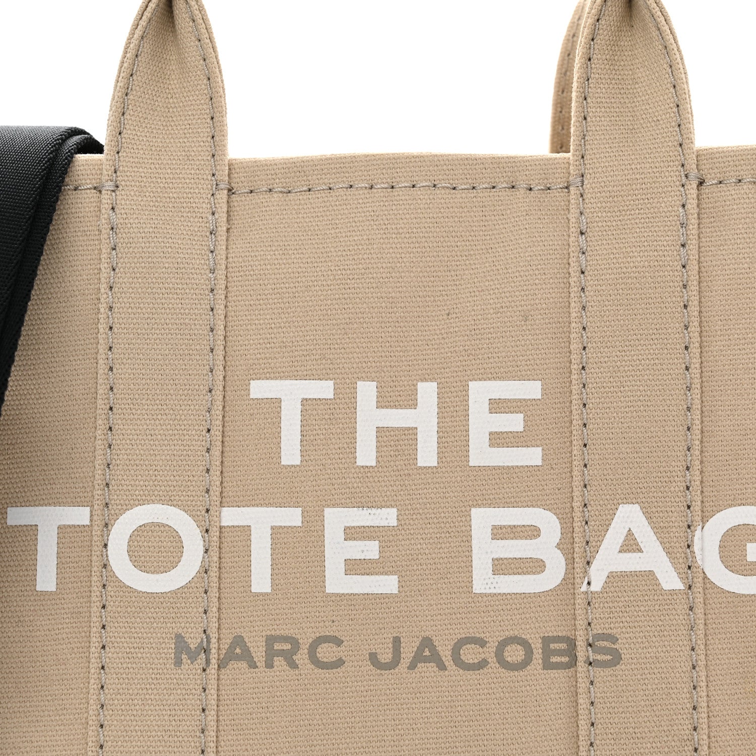 Cotton Canvas Colorblock Small The Traveler Tote Bag Beige Multicolor