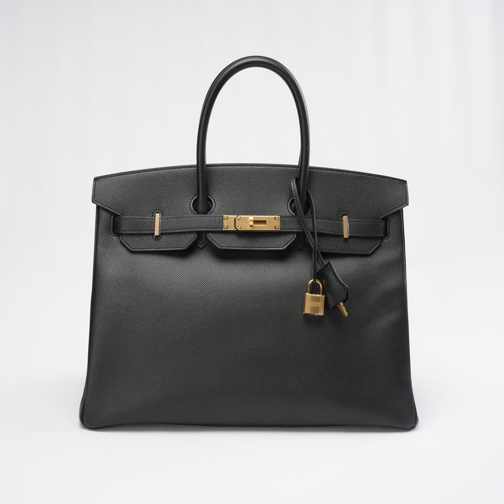 Hermes Birkin 35 Sellier Epsom Leather Black 2014
