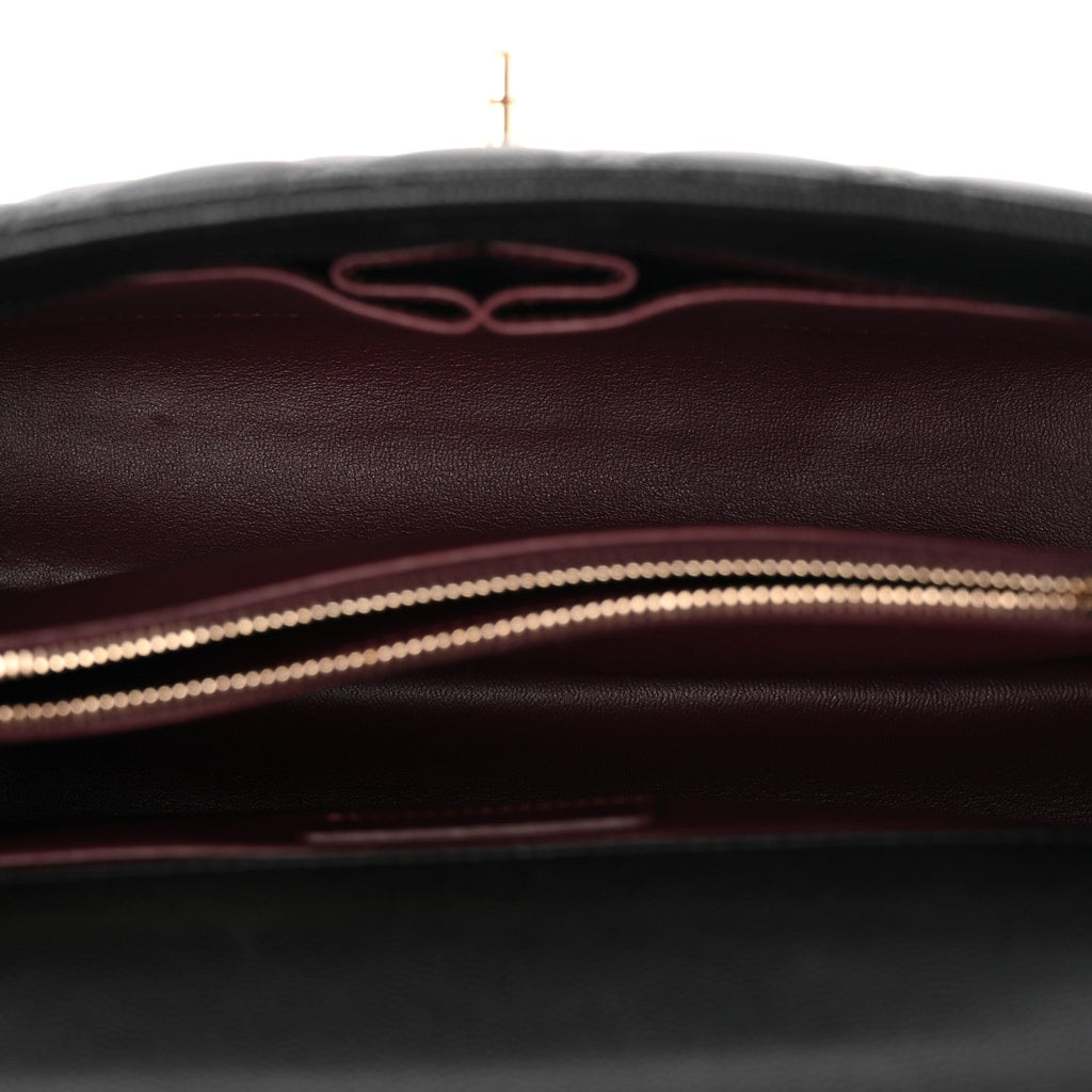 Caviar Quilted Small Coco Handle Flap Black