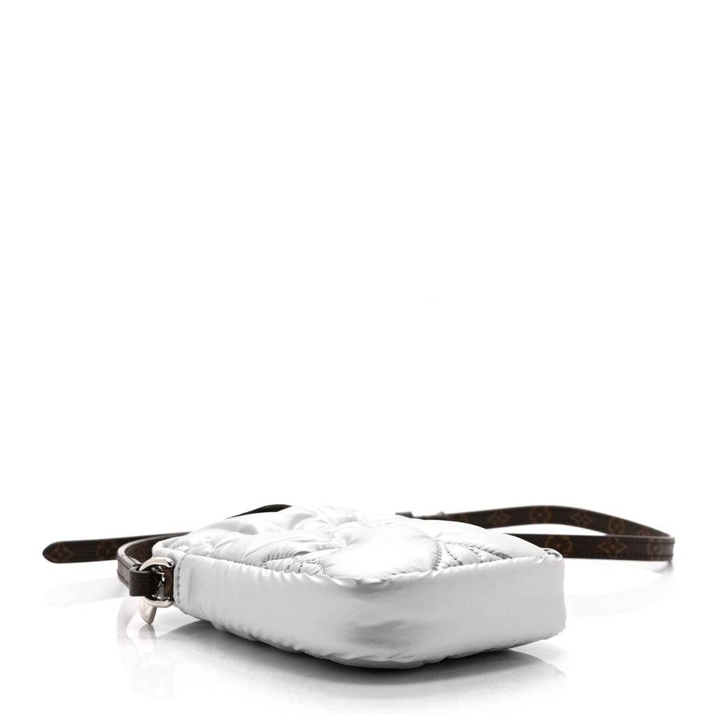 Econyl Monogram Pillow Phone Pouch Silver
