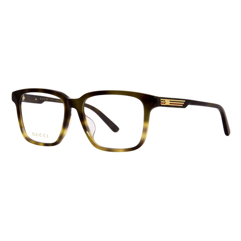 Gucci Eyeglasses Square Full Rim, Black Frame and Clear Demo Lenses Lens GG1293OA001