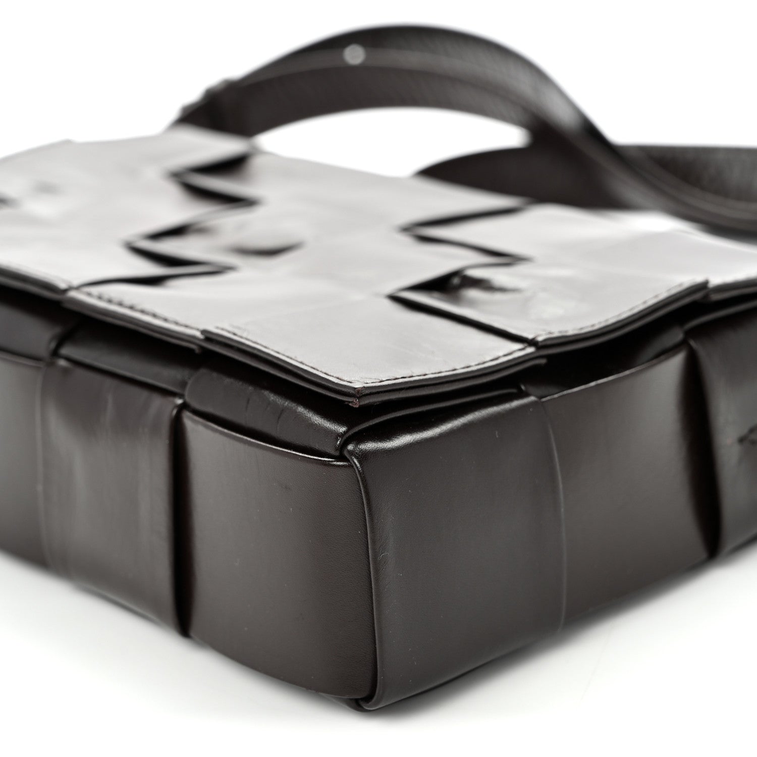 Paper Calfskin Maxi Intreccio Cassette Crossbody Bag Fondant