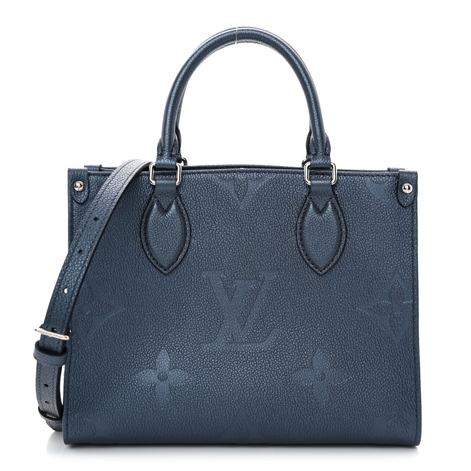 Metallic Empreinte Monogram Giant Onthego PM Navy Nacre