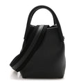 Grained Calfskin Micro Bale Bag Black