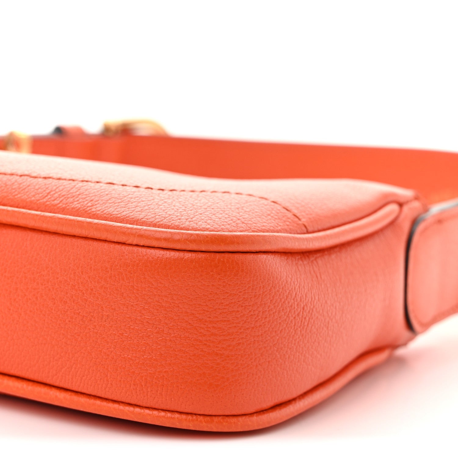 Goatskin Mini Aphrodite Shoulder Bag Orange