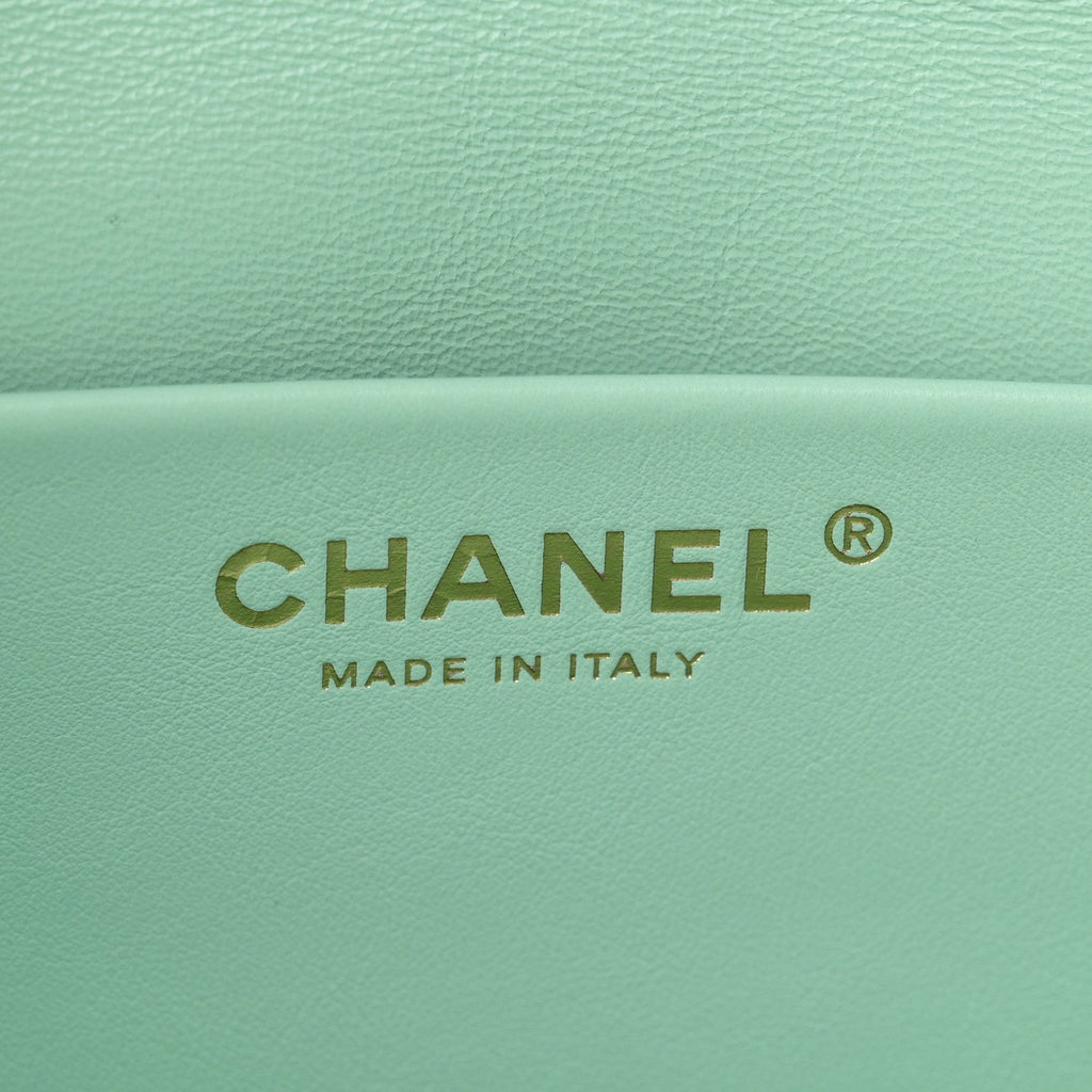 Suede Calfskin Small Souplissimo Maxi Flap Green