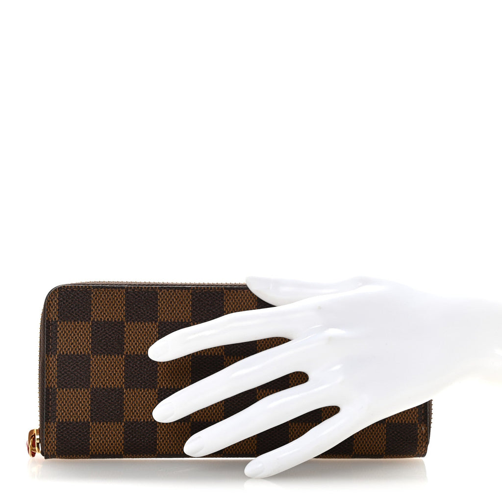 Damier Ebene Clemence Wallet Cherry