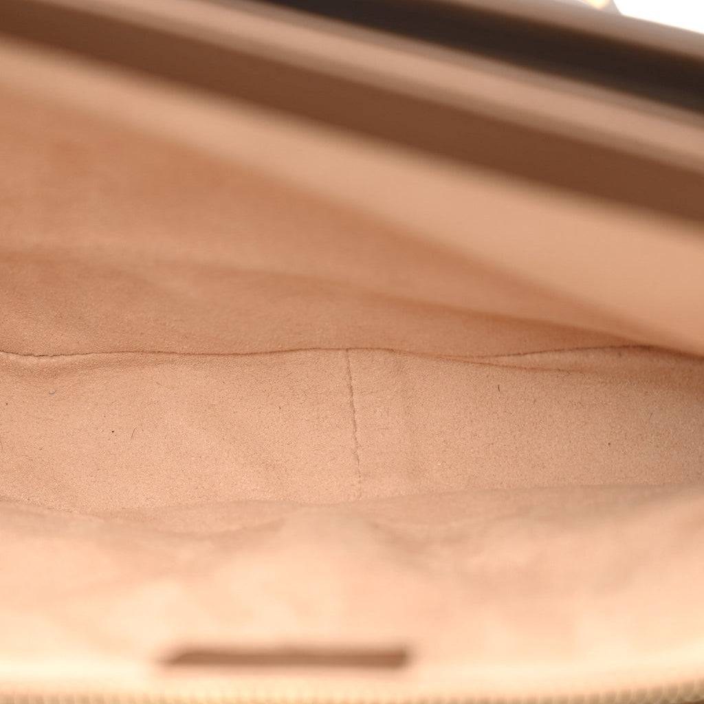 GG Supreme Monogram Horsebit 1955 Shoulder Bag Beige Brown Sugar
