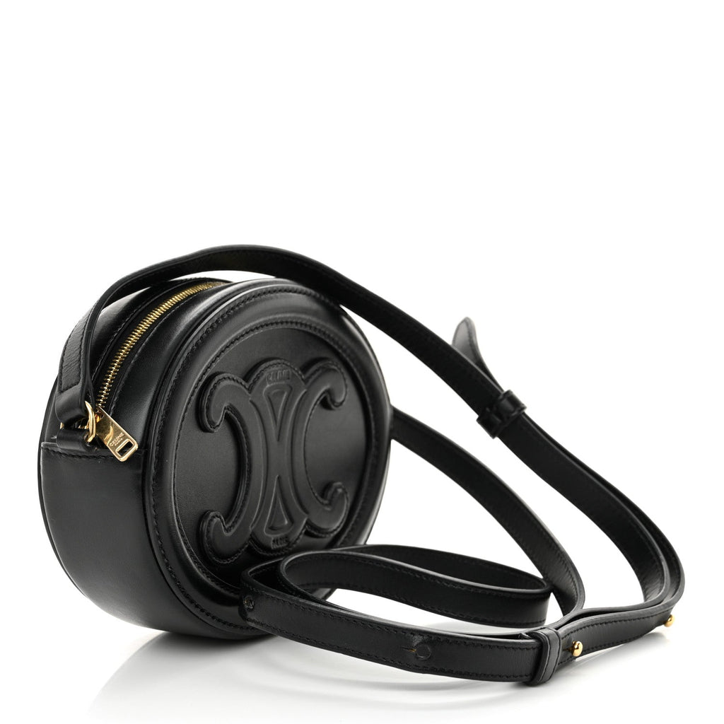Smooth Calfskin Cuir Triomphe Oval Bag Black