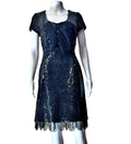 Chanel Vintage 1994 Black Sequin Lace Dress