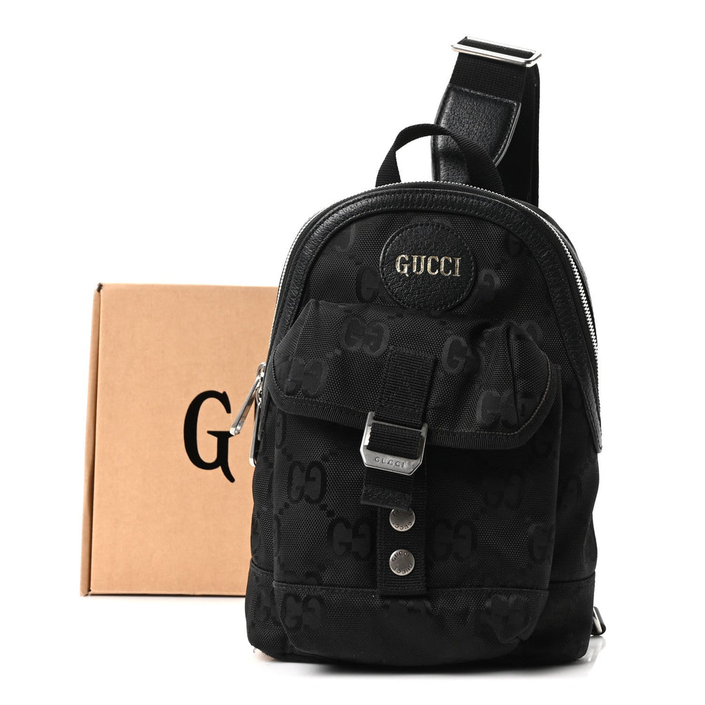 Econyl Nylon Monogram Off The Grid Sling Backpack Black