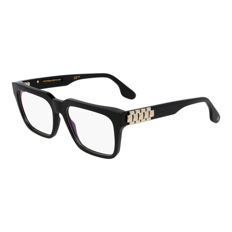 Victoria Beckham Eyeglasses Rectangle Full Rim, Black Frame and Clear Demo Lenses Lens VB2667001