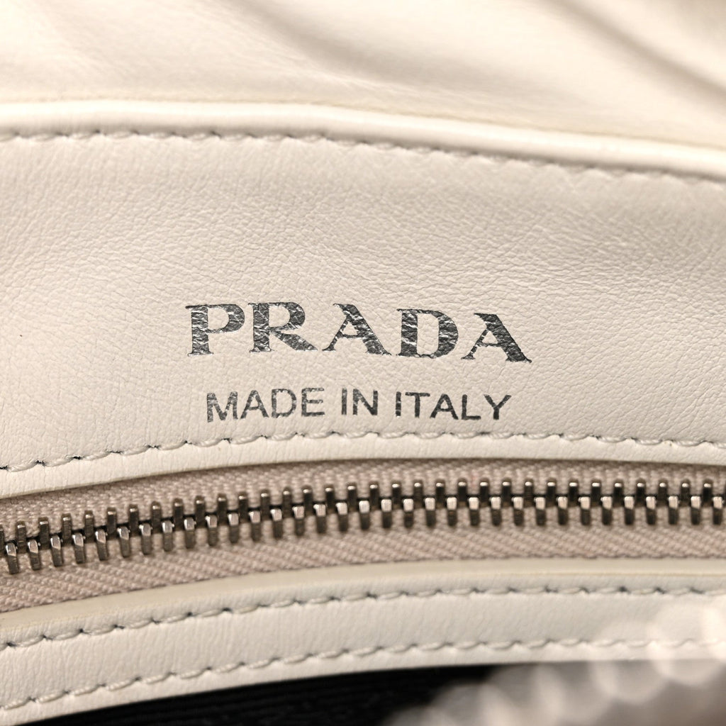 Soft Calfskin Diagramme Camera Bag White