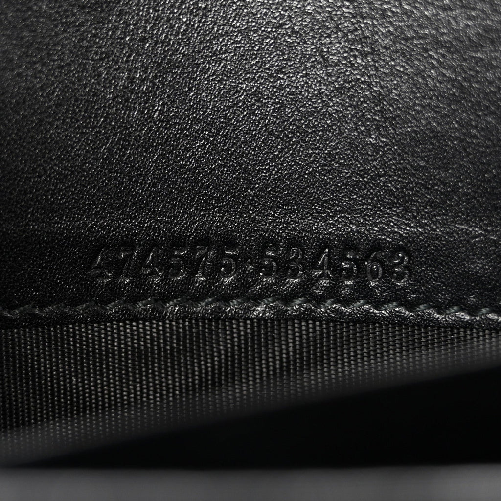 Calfskin Matelasse GG Marmont Chain Wallet Black Black