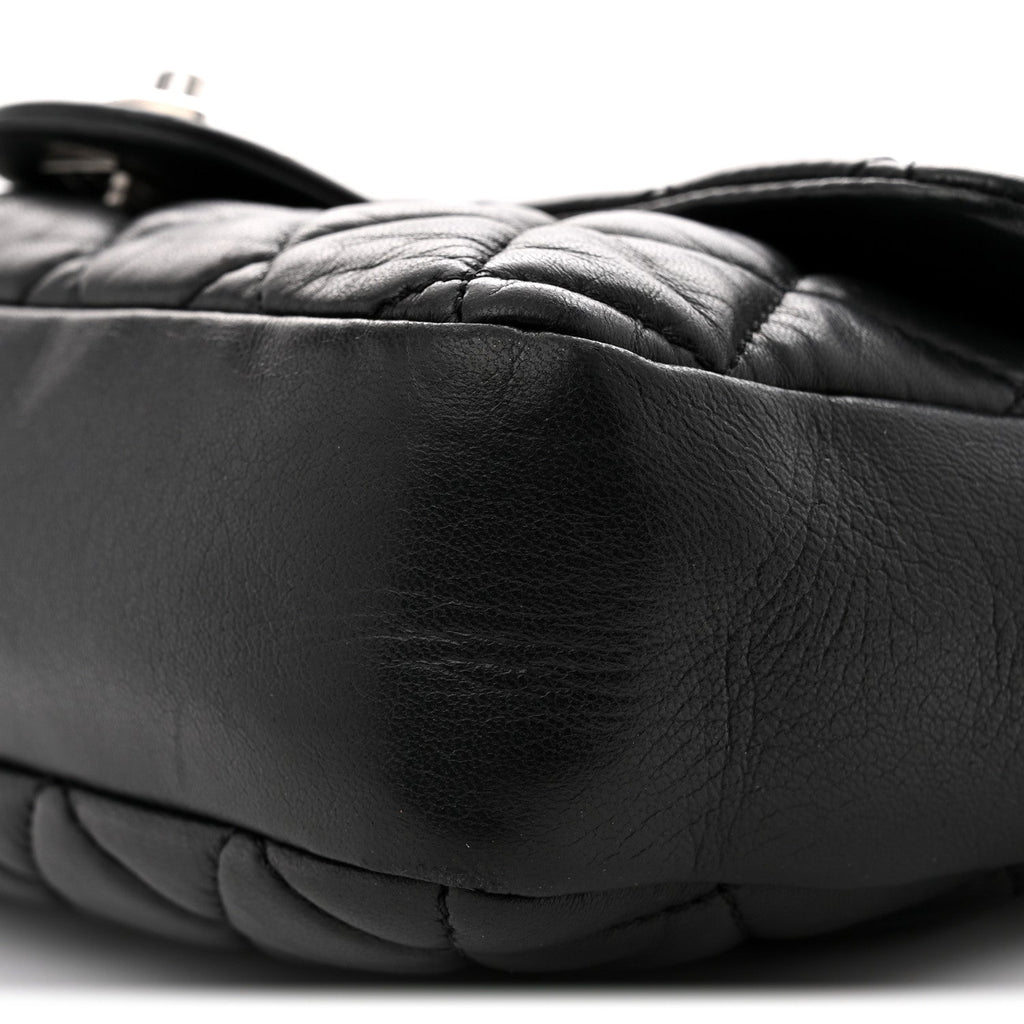 Lambskin Quilted Medium Coco Rain Flap Black