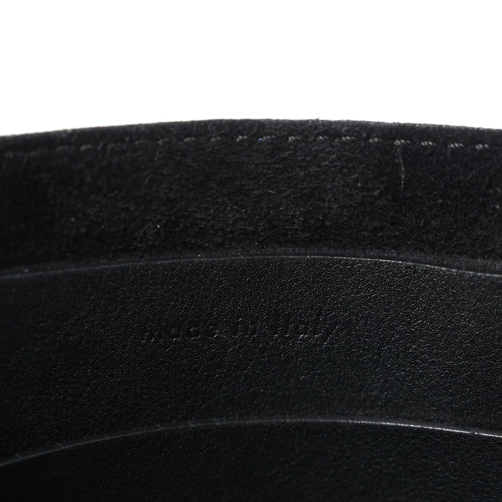 Supple Grained Calfskin Long Strap Big Bag Bucket Black