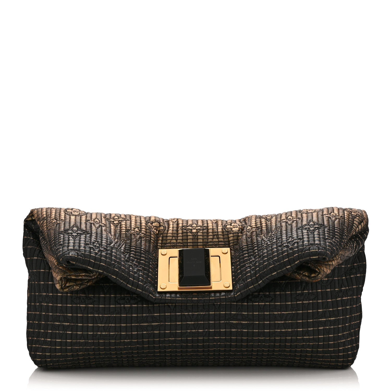 Jacquard Quilted Monogram Altair Clutch Bronze