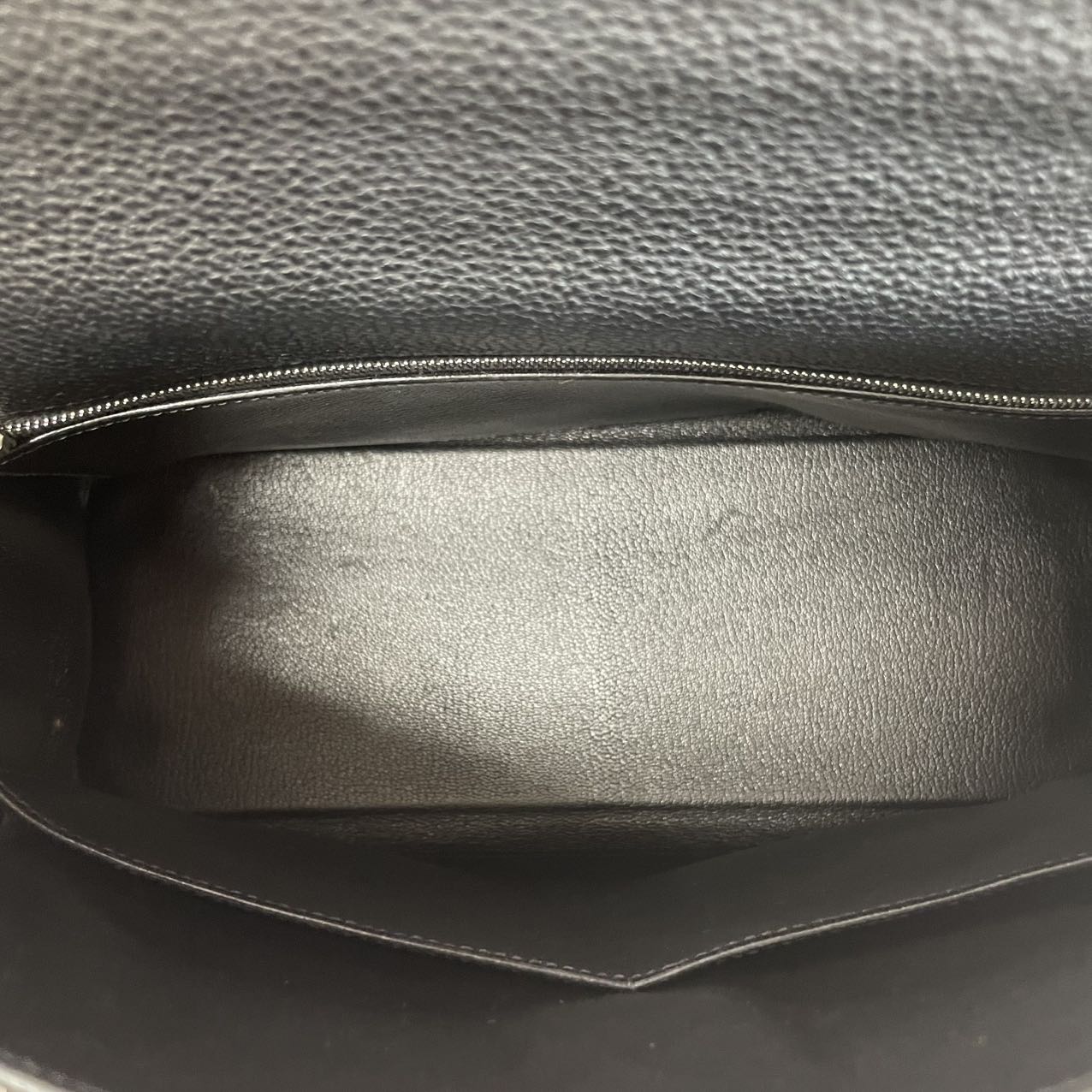 Hermes Vintage Sellier Kelly 32 Togo Black 2004