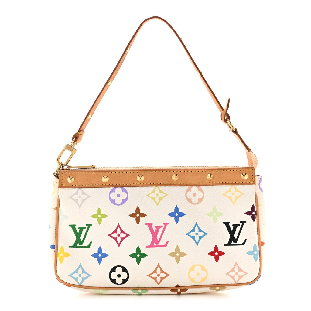 Monogram Multicolor Pochette Accessories White