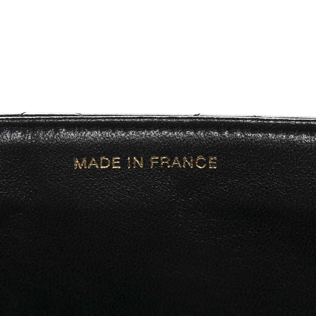 Lambskin Quilted Jumbo Single Flap Black