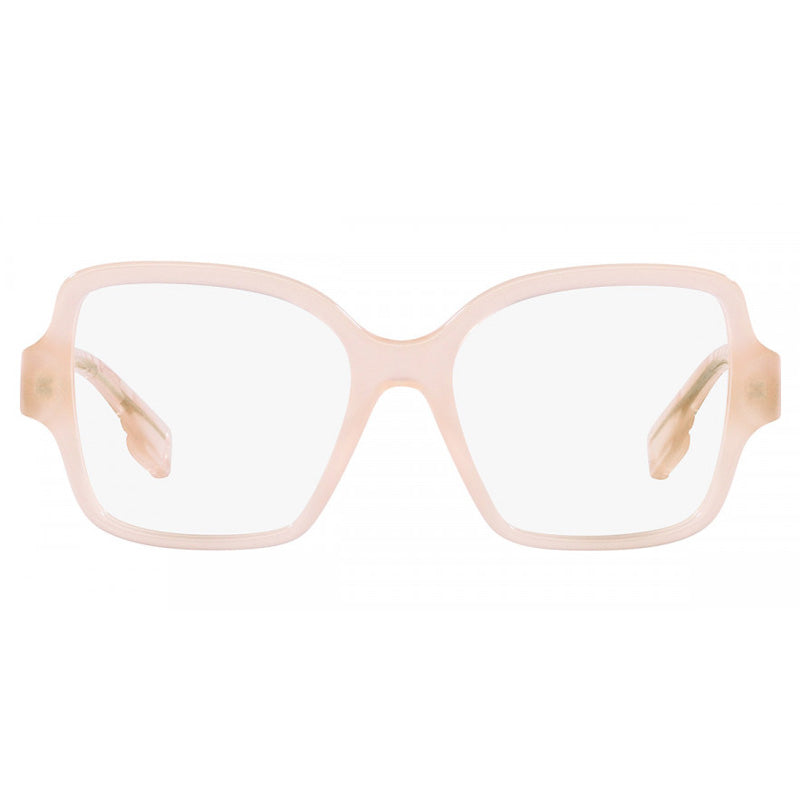 Burberry Eyeglasses Square Full Rim, Pink Frame and Clear Demo Lenses Lens BE2374F4060