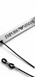 Emporio Armani Silver Rubber Eyewear Strap
