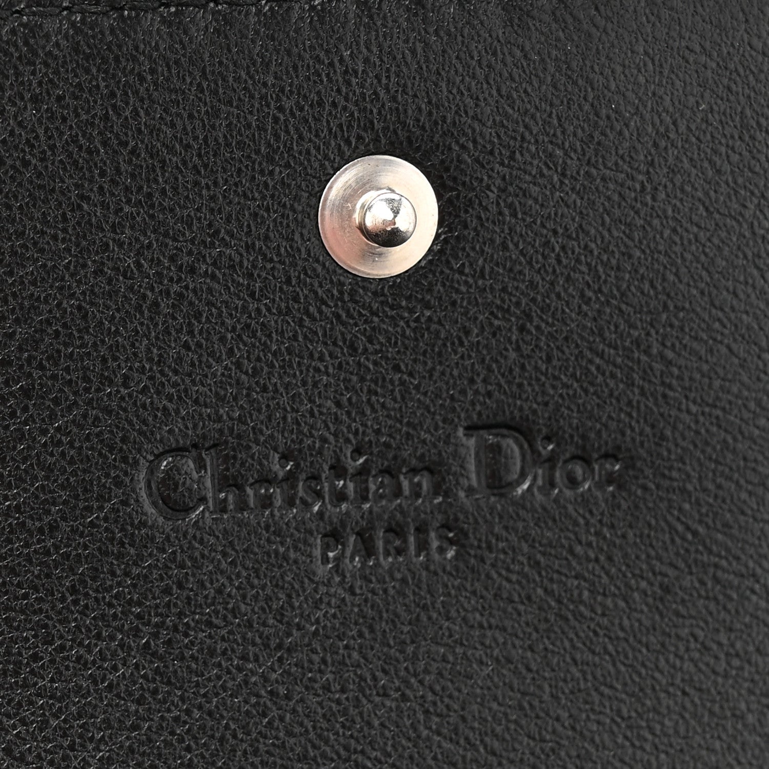 Patent Lambskin Cannage Lady Dior Rendezvous Wallet On Chain Black