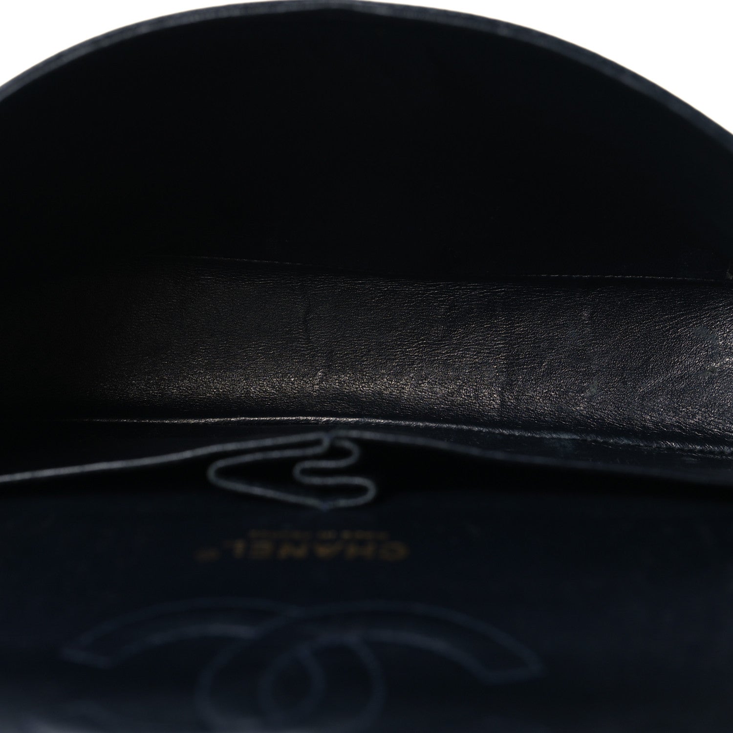 Caviar Quilted Small Double Flap Navy