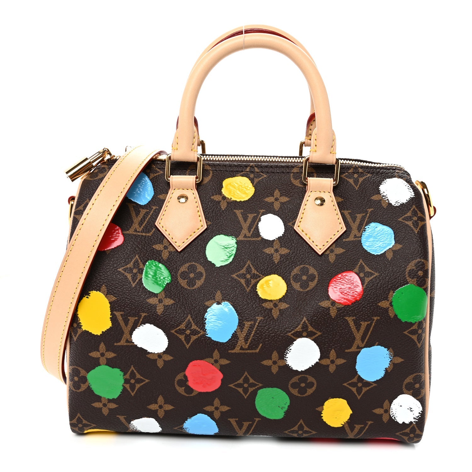 LV X YK Monogram Speedy Bandouliere 25 Multicolor